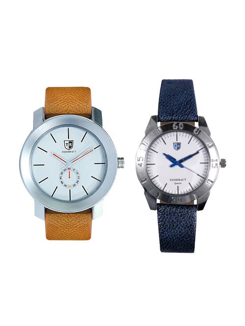 tesseract white dial men's analogue watches (sbrw015+sblw031) - 15344095 - Very Small Image - 1