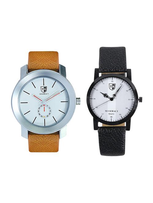 tesseract white dial men's analogue watches (sbrw015+sbofw045) - 15344102 - Very Small Image - 1
