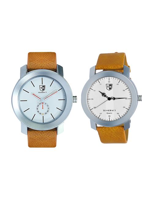tesseract white dial men's analogue watches (sbrw015+sbrw071) - 15344115 - Very Small Image - 1