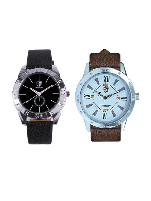 tesseract black dial men's analogue watches (sbb017+uchtx029) - 15344122 - Very Small Image - 1