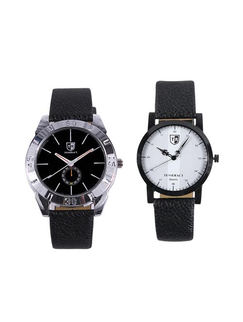 tesseract black dial men's analogue watches (sbb017+sbofw045) - 15344130 - Very Small Image - 1