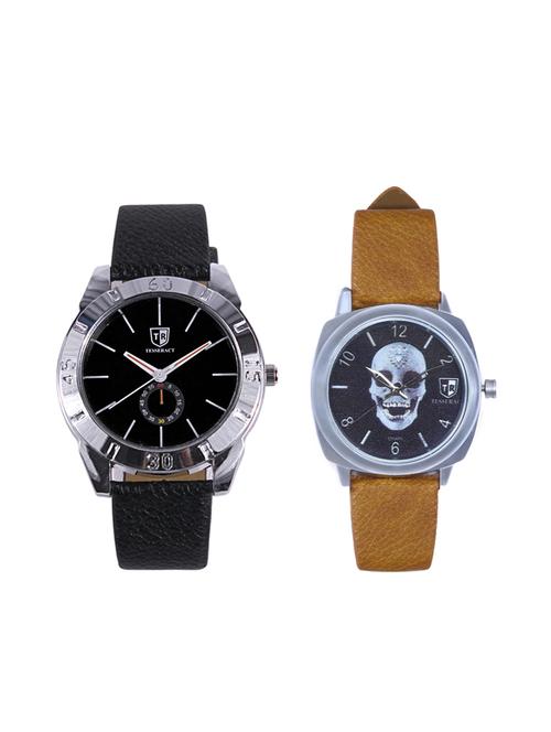 tesseract black dial & black skull face dial men's analogue watches (sbb017+ubrss049) - 15344132 - Very Small Image - 1