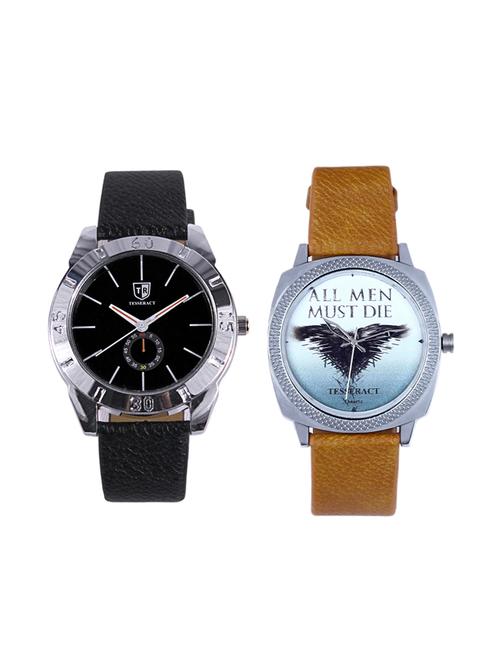 tesseract black dial & game of thrones dial men's analogue watches (sbb017+ubrgt051) - 15344133 - Very Small Image - 1