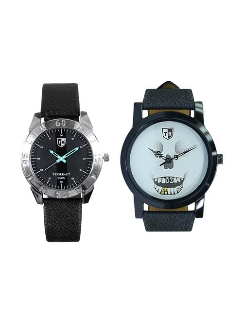 tesseract black dial & skull face men's analogue watches (sbgb021+ubws025) - 15344173 - Very Small Image - 1