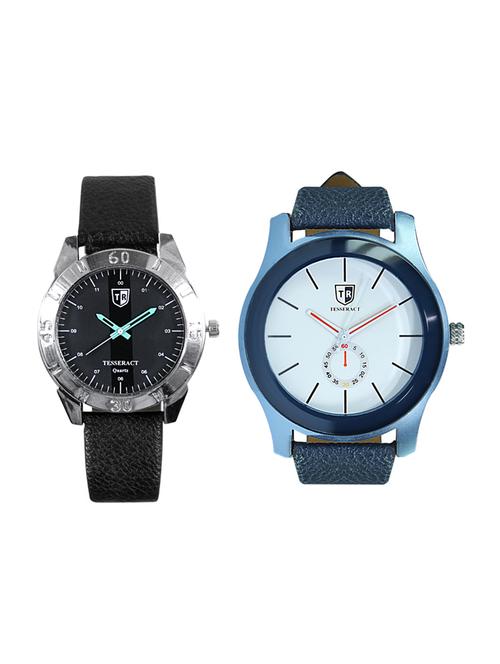 tesseract black dial men's analogue watches (sbgb021+sblw027) - 15344174 - Very Small Image - 1