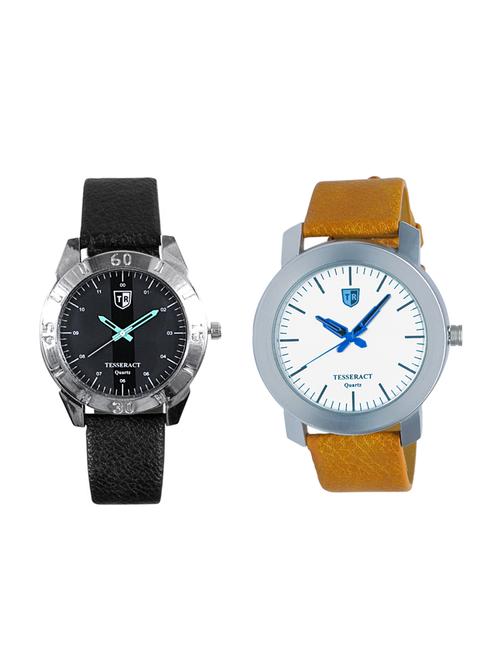 tesseract black dial men's analogue watches (sbgb021+brw043) - 15344182 - Very Small Image - 1