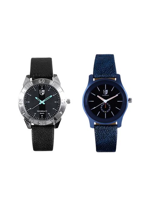 tesseract black dial & black dial men's analogue watches (sbgb021+sblb063) - 15344192 - Very Small Image - 1
