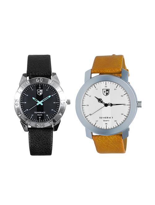 tesseract black dial men's analogue watches (sbgb021+sbrw071) - 15344196 - Very Small Image - 1