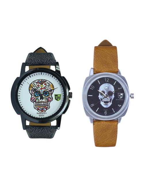 tesseract skull face dial & black skull face dial men's watches (ubcfs023+ubrss049) - 15344210 - Very Small Image - 1