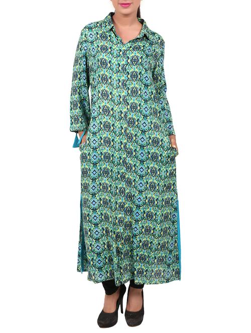 flared printed kurta - 15344408 - Very Small Image - 1