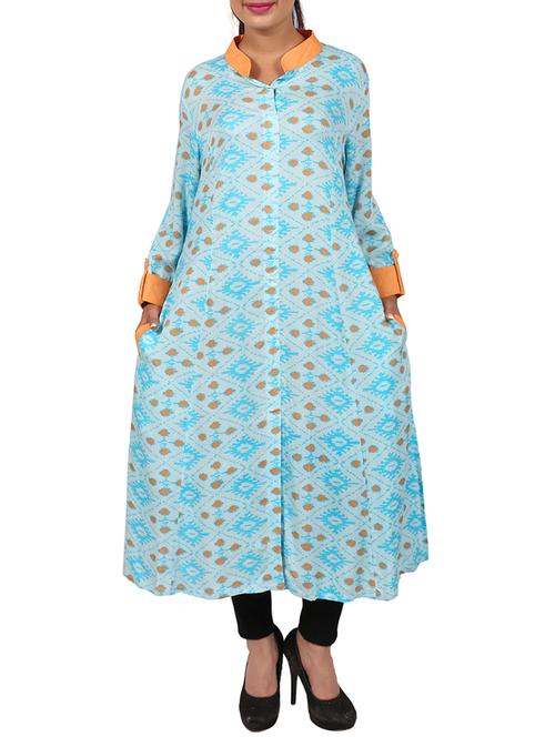 flared printed kurta - 15344418 - Very Small Image - 1