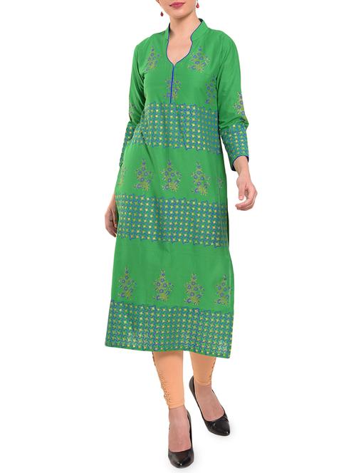printed straight kurta - 15344562 - Very Small Image - 1