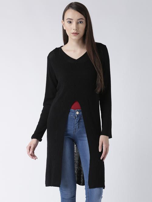 rib knit distressed pullover - 15347344 - Very Small Image - 1