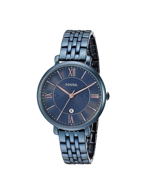 fossil jacqueline analog blue dial womens watch-es4094 - 15348021 - Very Small Image - 1