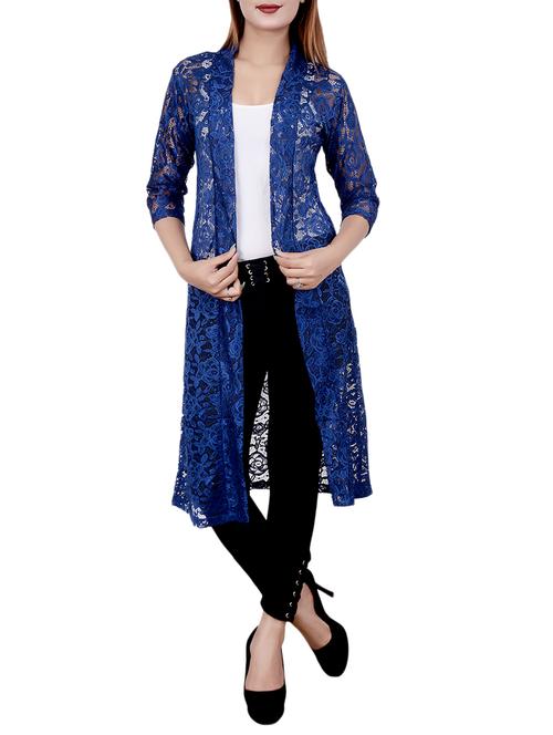 floral mesh lace detail shrug - 15348933 - Very Small Image - 1