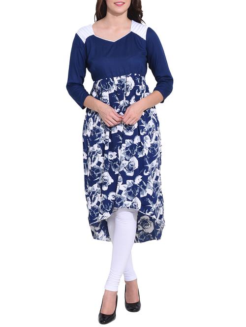 high low printed kurta - 15349129 - Very Small Image - 1