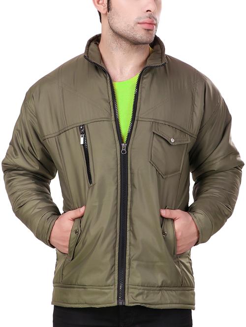 green nylon blend casual jacket - 15349199 - Very Small Image - 1