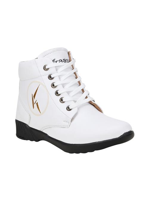 white leatherette high ankle boot - 15350374 - Very Small Image - 1