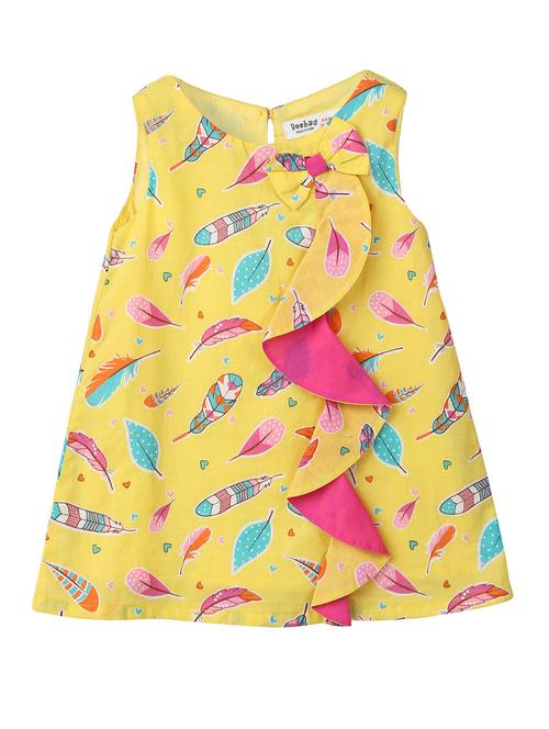 yellow cotton frock - 15350546 - Very Small Image - 1
