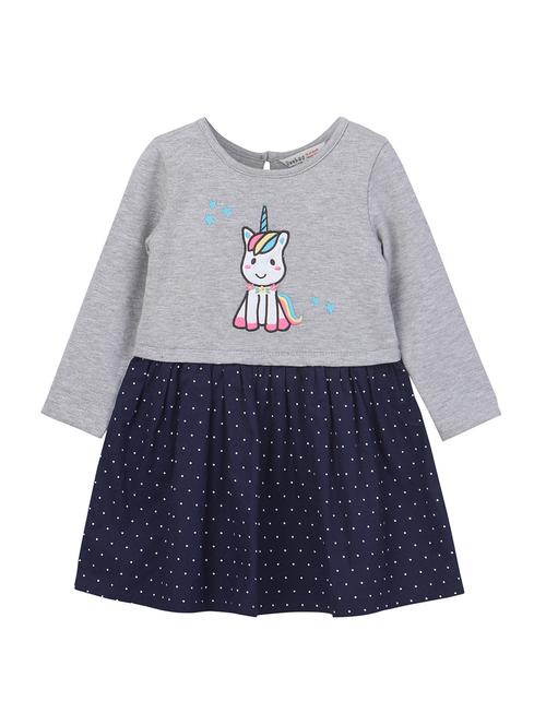 grey cotton frock - 15350570 - Very Small Image - 1