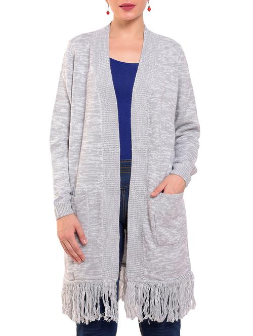 fringe detail knitted shrug - 15350638 - Very Small Image - 1