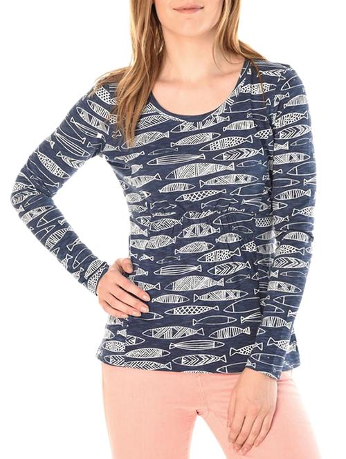 printed round neck tee - 15352535 - Very Small Image - 1