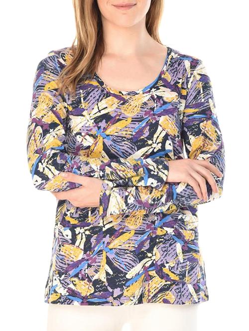 printed round neck tee - 15352540 - Very Small Image - 1