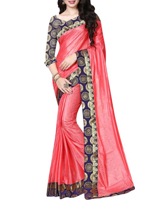 jacquard lace border saree with blouse - 15354603 - Very Small Image - 1