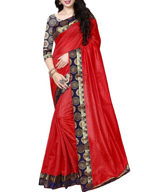 jacquard lace border saree with blouse - 15354604 - Very Small Image - 1