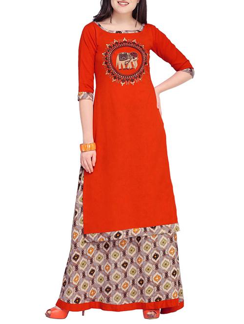 embroidered unstitched skirt suit - 15354608 - Very Small Image - 1