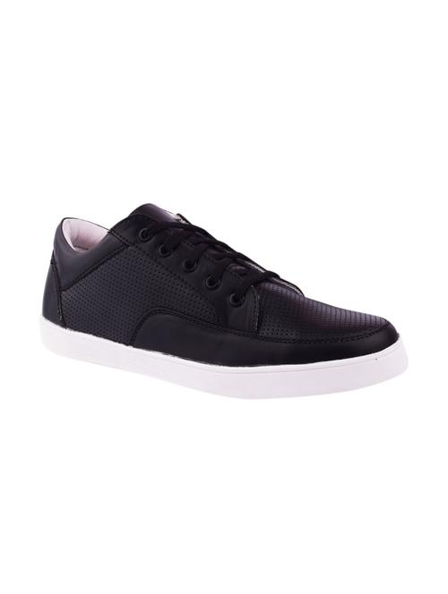 black leatherette lace up sneaker - 15358055 - Very Small Image - 1