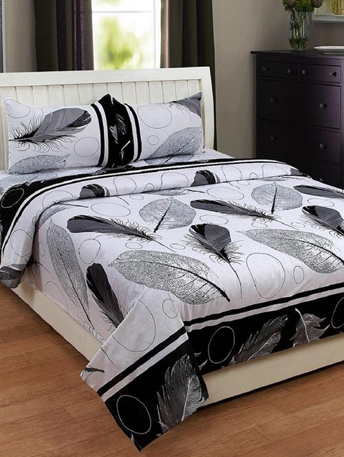 polycotton double bedsheet with 2 pillow covers - 15358786 - Very Small Image - 1
