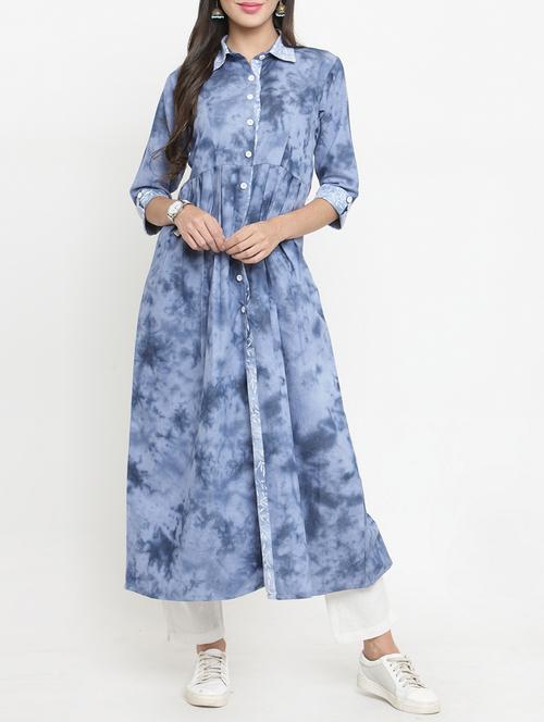 flared a-line kurta - 15359141 - Very Small Image - 1