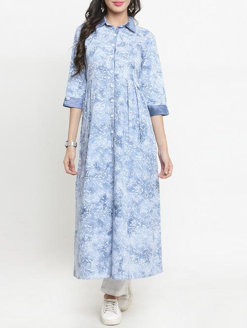 flared a-line kurta - 15359142 - Very Small Image - 1