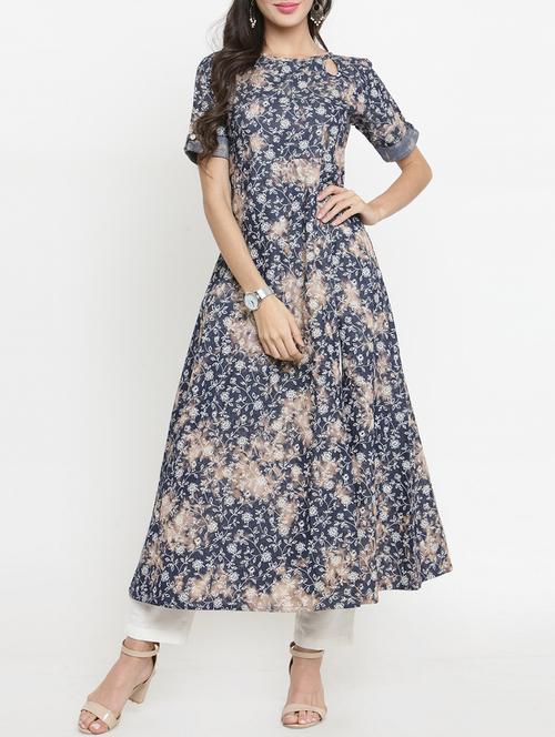 flared printed kurta - 15359144 - Very Small Image - 1