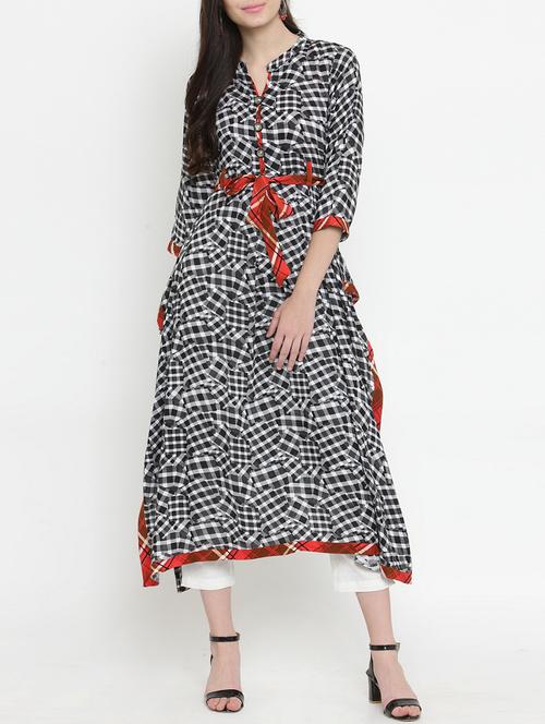 checks kurta pant set - 15359821 - Very Small Image - 1