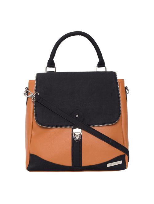 orange leatherette (pu) sling bag - 15361363 - Very Small Image - 1