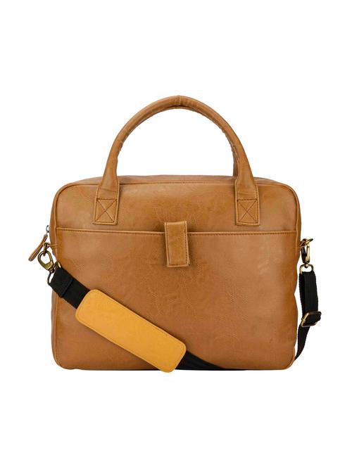 yellow leatherette (pu) laptop bag - 15361433 - Very Small Image - 1