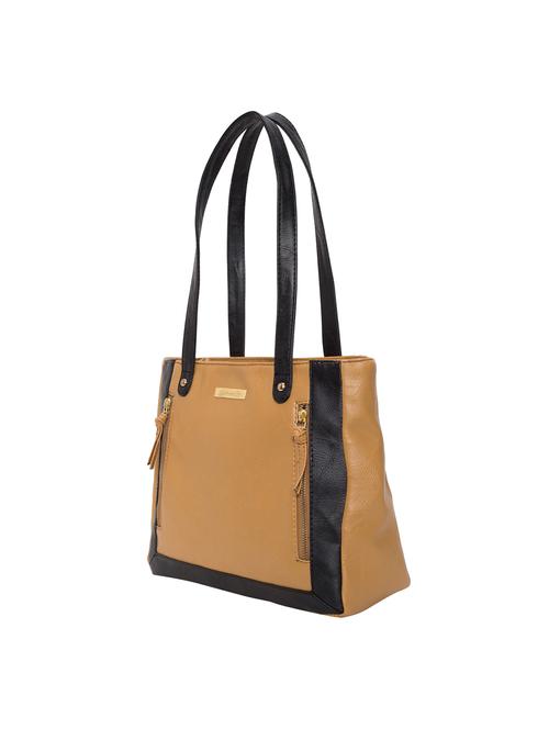 tan leatherette (pu) handbag - 15361446 - Very Small Image - 1