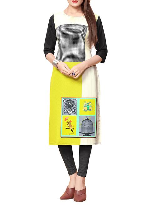 printed straight kurta - 15361692 - Very Small Image - 1
