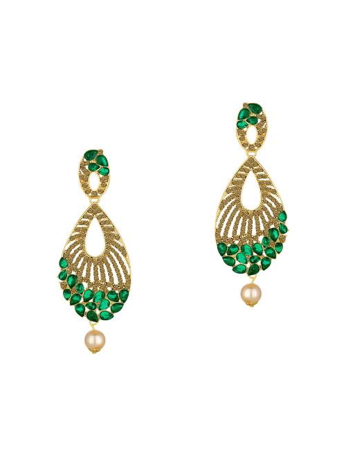 gold metal drop earring - 15363264 - Very Small Image - 1