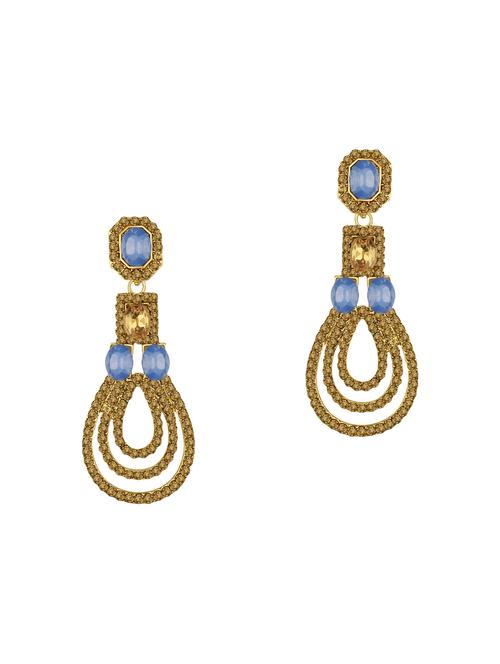 gold metal drop earring - 15363283 - Very Small Image - 1
