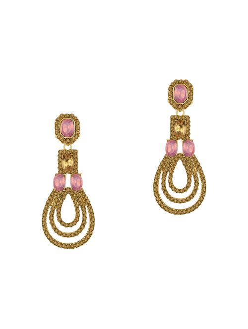gold metal drop earring - 15363284 - Very Small Image - 1