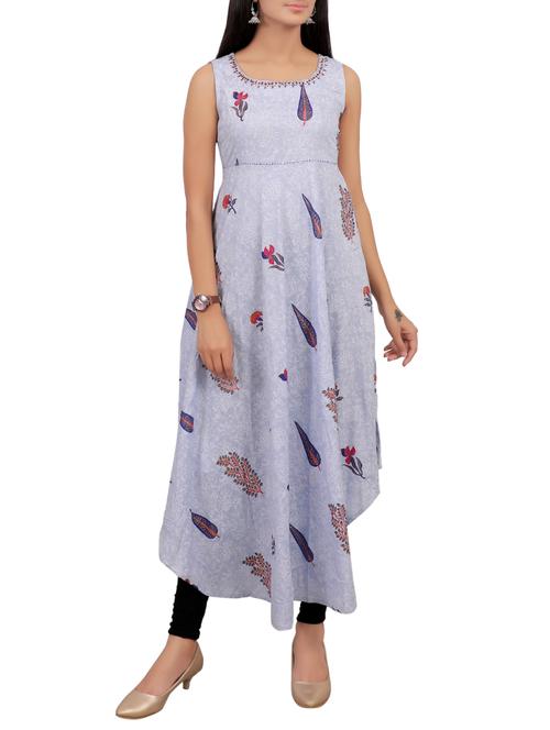 asymmetric printed kurta - 15363652 - Very Small Image - 1