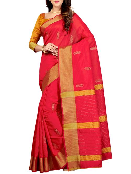 delicate golden border embroidered saree with blouse - 15363729 - Very Small Image - 1