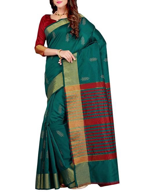 delicate golden border embroidered saree with blouse - 15363730 - Very Small Image - 1