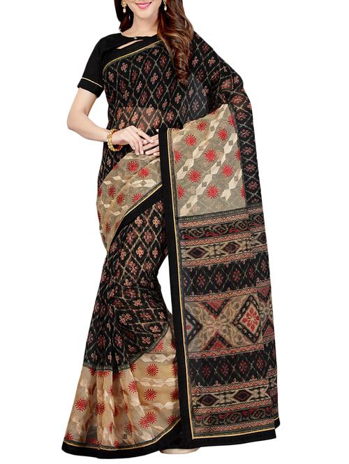 ikat print kota doria saree with blouse - 15363737 - Very Small Image - 1