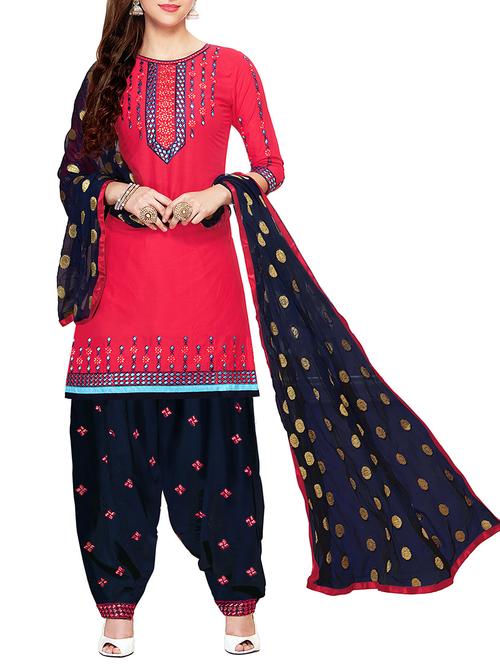 embroidered unstitched salwar suit - 15363782 - Very Small Image - 1