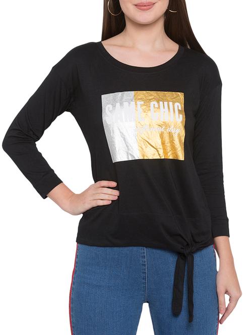 tie knot hem graphic top - 15364404 - Very Small Image - 1