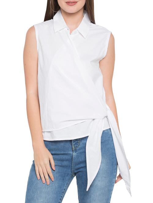 sleeveless wrap top - 15364411 - Very Small Image - 1